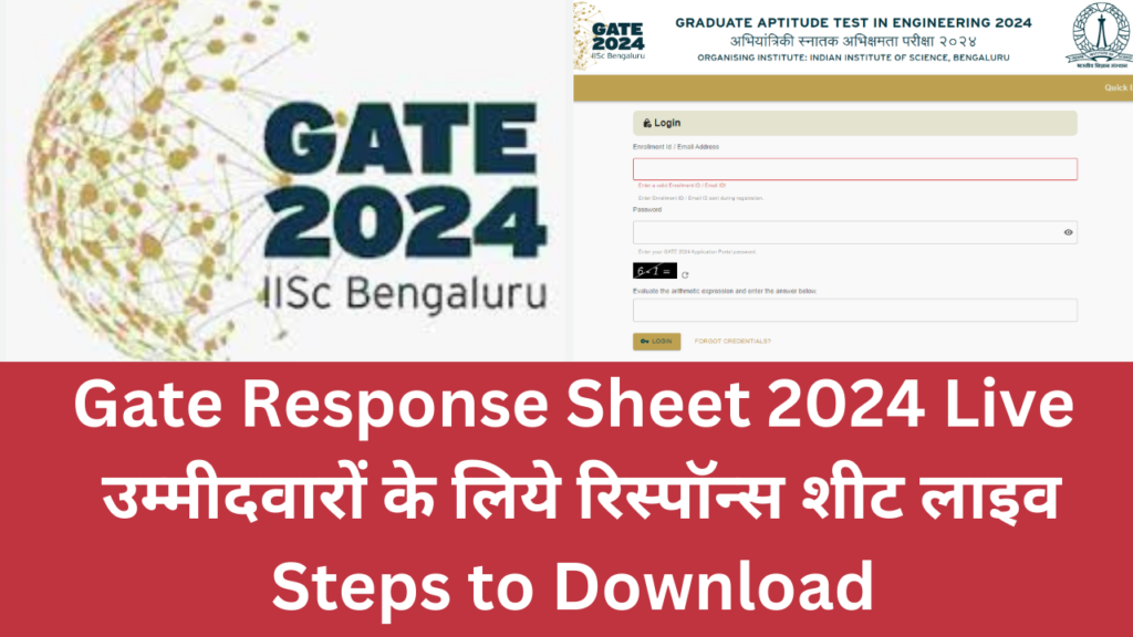 Gate Response Sheet 2024 Live